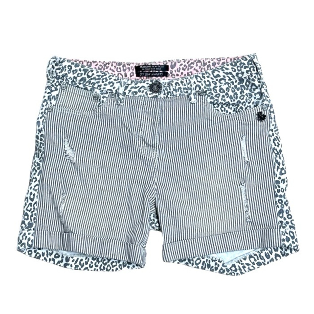 Scotch & Soda Striped and Leopard Print Women's Shorts